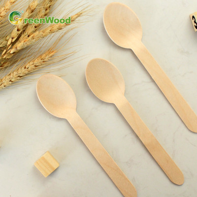 160mm Birch Spoon Eco-Friendly Biodegradable |Disposable Wooden Spoon| Customized