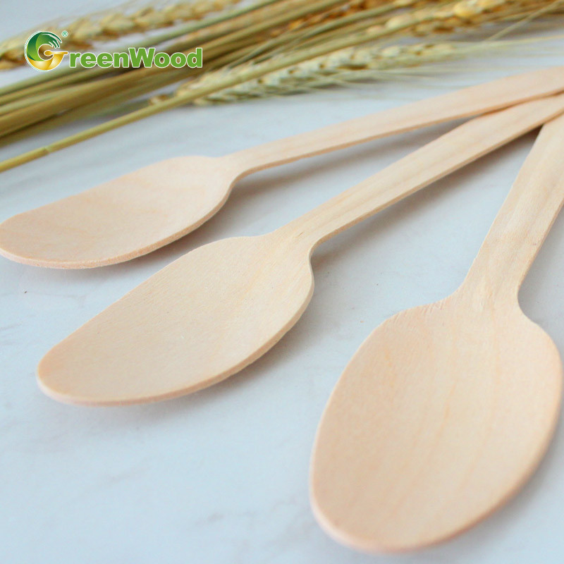 165mm Disposable Wooden Spoon | Environmentally Friendly Biodegradable Wooden Spoons