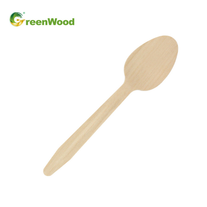 165mm Disposable Wooden Spoon | Environmentally Friendly Biodegradable Spoon