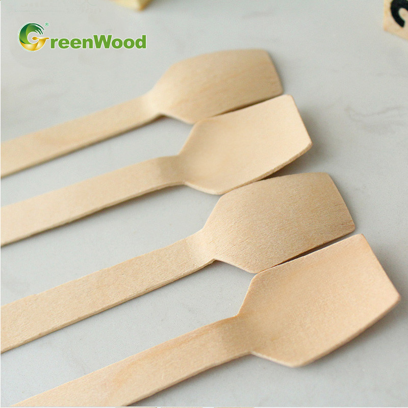 Wooden Ice Cream Spoon,95mm Small Ice Cream Wooden Spoon,Eco-Friendly Biodegradable Disposable Ice Cream Spoon,Ice Cream Spoon Wholesale