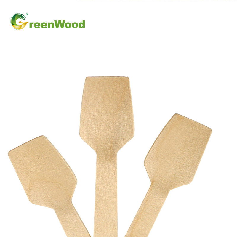 Wooden Ice Cream Spoon,95mm Small Ice Cream Wooden Spoon,Eco-Friendly Biodegradable Disposable Ice Cream Spoon,Ice Cream Spoon Wholesale