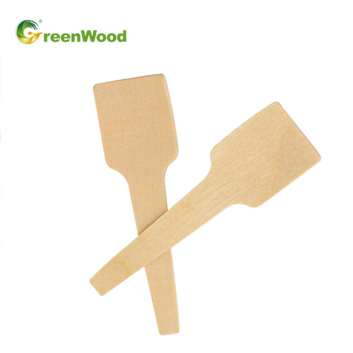 ملعقة آيس كريم صغيرة 70 مم | ملعقة خشبية قابلة للتحلل صديقة للبيئة بالجملة
