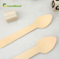 Cuchara de madera desechable pequeña de 96 mm | Venta al por mayor de cuchara de helado de madera biodegradable respetuosa con el medio ambiente