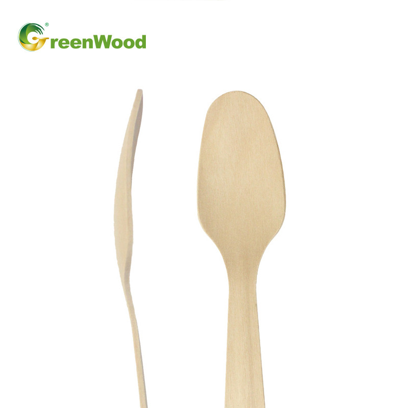 185mm Disposable Wooden Spoon,Eco-Friendly Biodegradable Wooden Spoon,Wooden Spoon For Food,Wooden Spoon Dessert,Wooden Spoon Customized LOGO,Wooden Spoon Private Label
