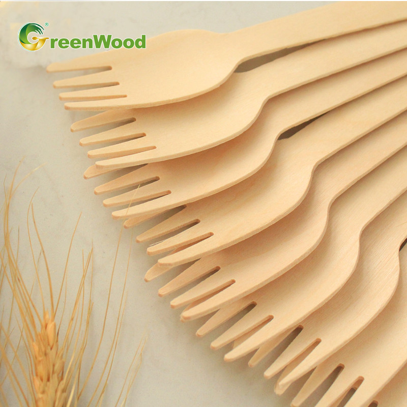 160mm Disposable Wooden Fork,Natural Biodegradable Wooden Fork,Eco-friendly Compostable Wooden Fork,Birch Cutlery,Wooden Fork Customized Logo,Wooden Fork Private Label 