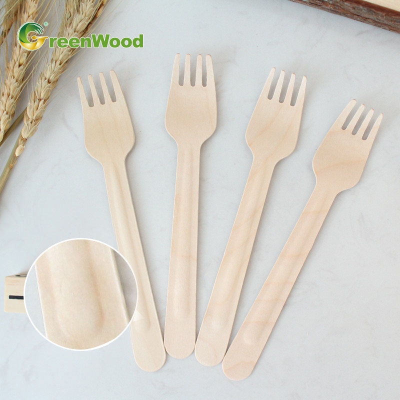 160mm Disposable Wooden Fork,Natural Biodegradable Wooden Fork,Wooden Fork With Raised Handle,Eco-friendly Compostable Wooden Fork,Wooden Fork Wholesale,Wooden Fork Private Label,Wooden Fork Customized LOGO