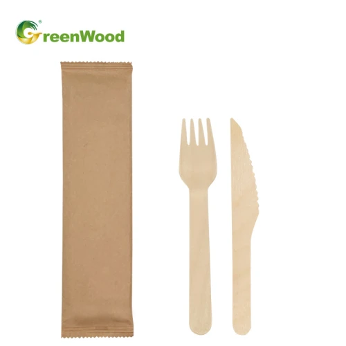Wooden Tableware Set |Disposable Wooden Cutlery| Set For Food Catering Birch Material Cutlery Kit