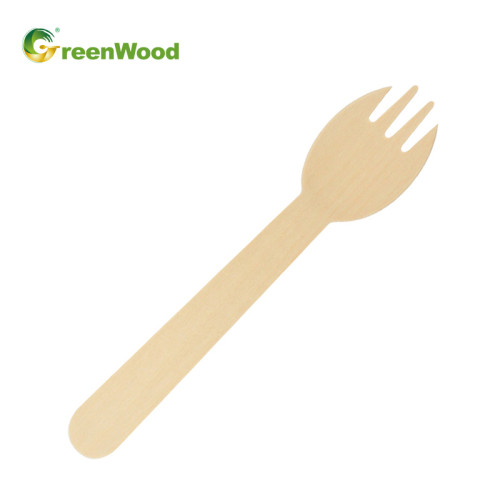 140mm Disposable Wooden Cutlery| Eco-friendly Compostable Natural Biodegradable Wooden Spork