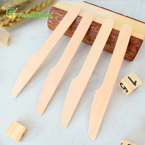 140mm Disposable Wooden Knife | Eco-friendly Compostable Knives | Natural Biodegradable Wooden Knife