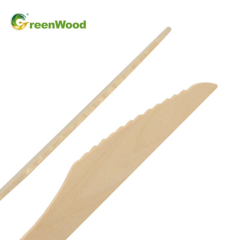 160mm Disposable Wooden Knife | Natural Biodegradable Wooden Knife | Eco-friendly Compostable Knives