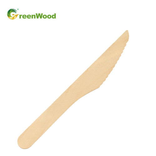 160mm Disposable Wooden Knife | Natural Biodegradable Wooden Knife | Eco-friendly Compostable Knives