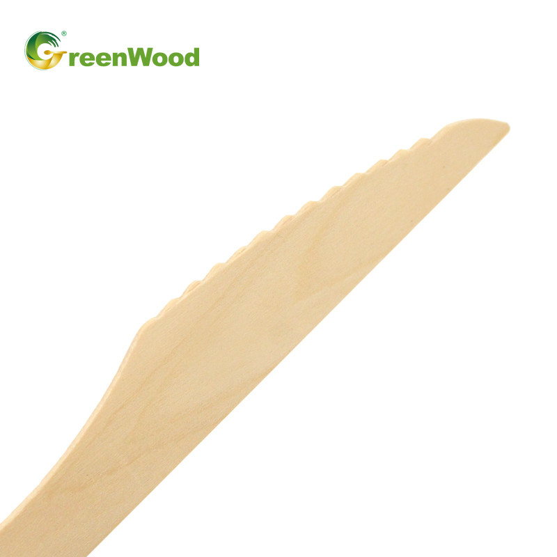 160mm Disposable Wooden Knife | Natural Biodegradable Wooden Knife | Eco-friendly Compostable Knives