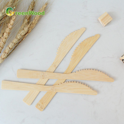 170mm - Disposable Bamboo Knife for Take-out | Bamboo Serrated Table Knife Wholesale Manufacturer