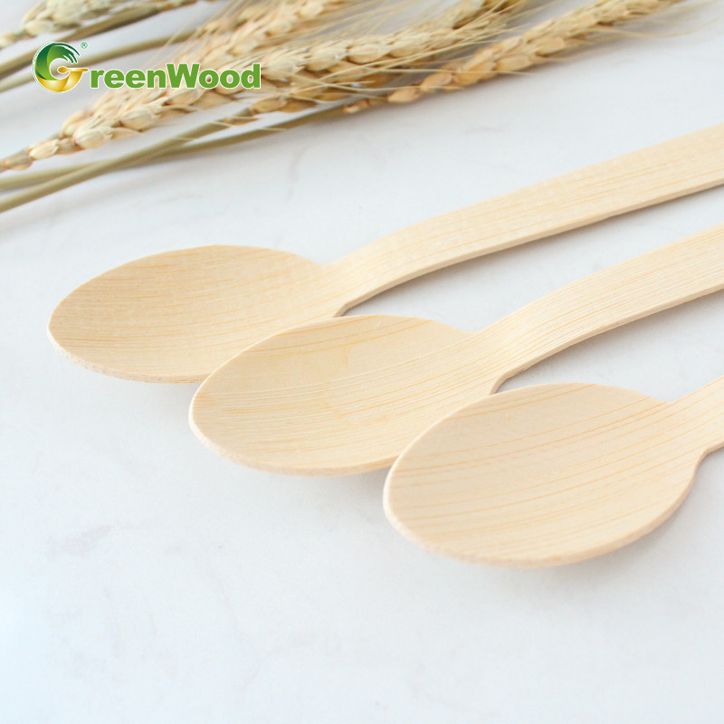 170mm Disposable Bamboo Cutlery Spoon Knife Fork Set for Take-out Bamboo Tableware Kits