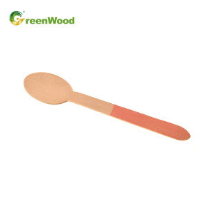 Multicolor Wooden Cutlery Eco-Friendly Disposable Wooden Cutlery with Color Knife Fork Spoon