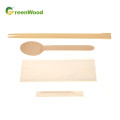 Disposable Bamboo Chopsticks adn Wooden Spoon with Paper Bag