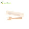 Birch Spork Material Disposable Wooden Spork for Party Used Single Wrapped Spork Paper Bag Private Label