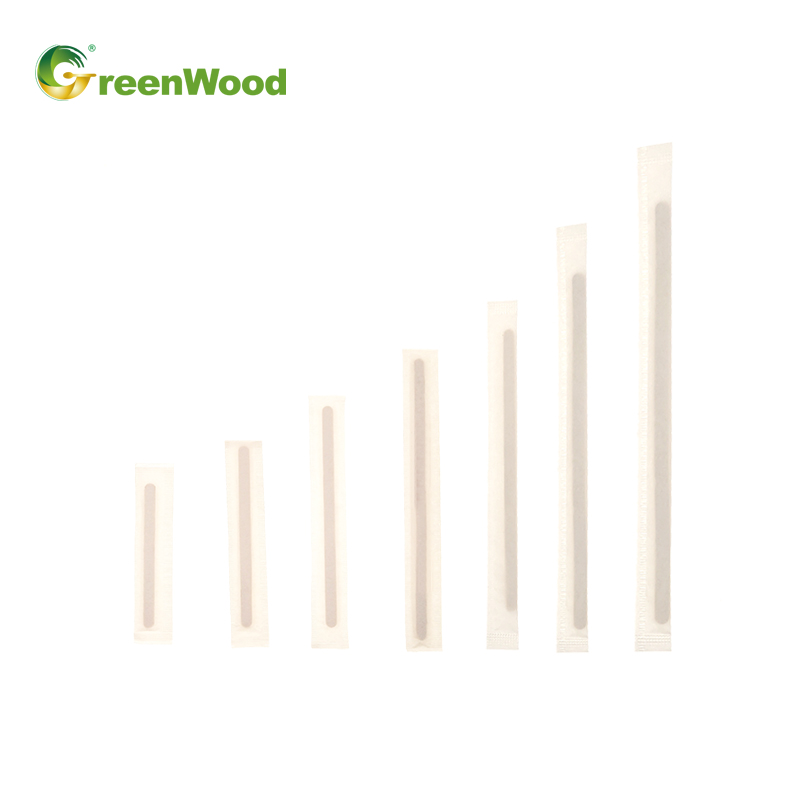 Eco-Friendly Coffee Stirrers Drink Wooden Stirrers Single Wrapped ...