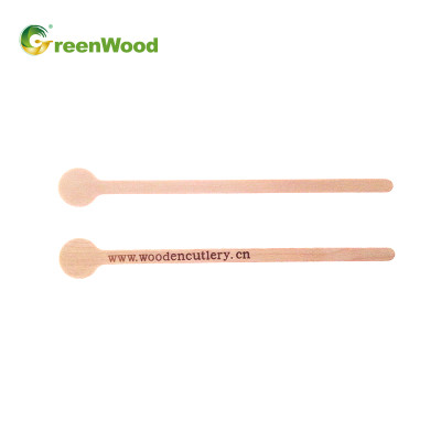 Round Head Disposable Wooden Stirrers for Coffee Shop Use Bulk Packing Coffee Stirring Bar