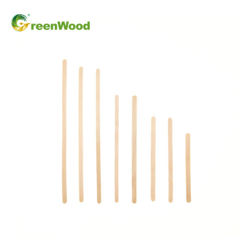 Birch Materials of all sizes Compostable Disposable Wooden Coffee Stirrers in Bulk