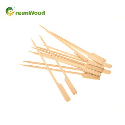 Natural Flat Bamboo Kebab Bamboo Skewer Bamboo Gun Skewers Wholesale