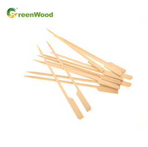 Natural Flat Bamboo Kebab Bamboo Skewer Bamboo Gun Skewers Wholesale