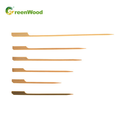 Natural Flat Bamboo Kebab Bamboo Skewer Bamboo Gun Skewers Wholesale