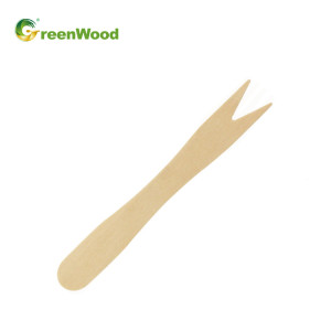 85mm - Wooden Fork Eco-Friendly Compostable Disposable Wooden Fruit Fork Wooden Cake Fork Producer