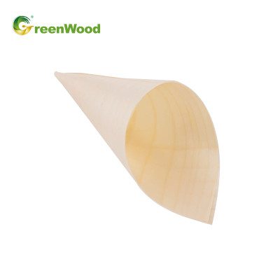 Eco-Friendly Biodegradable Disposable Wooden Cone Food Containers Wooden NIGIRI SUSHI Wooden Hand Rolled Sushi Containers