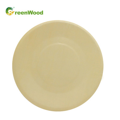 Eco Friendly Disposable Wooden Plate Round Wooden Tray Square Wooden Dish