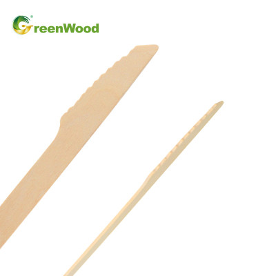 Environmentally Friendly Disposable Wooden Cutlery Set 100pcs in Paper Bag Packing