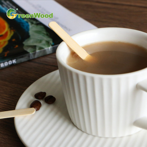 Biologisch abbaubarer Einweg-Rührstab aus Bambus für den Einsatz in Verkaufsautomaten | Biologisch abbaubarer Kaffeerührer im Großhandel | OEM ODM akzeptabel