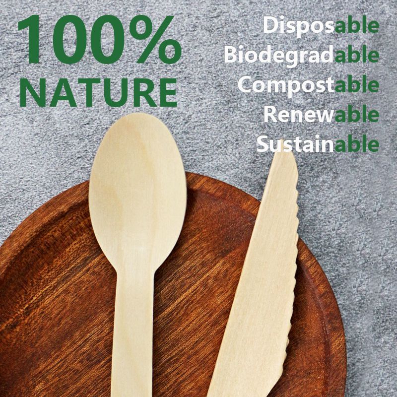 Is wooden cutlery compostable?