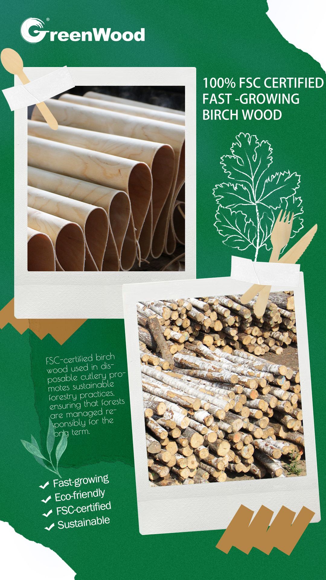 Деревянные вилки лучше для экологического пластика?