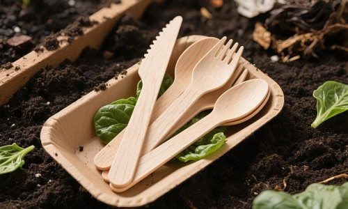 ¿Son compostables los cubiertos de madera desechables?