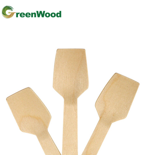 Custom OEM & ODM Disposable Wooden Spoon - 95mm Biodegradable Eco-Friendly Solution for Food & Desserts | Bulk Wholesale Available for International Brands & Wholesalers