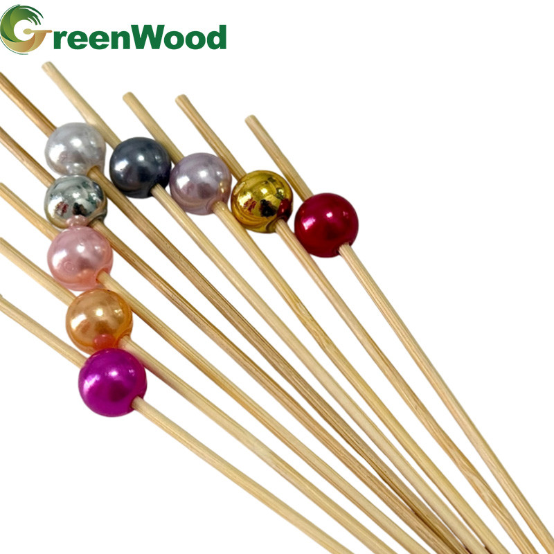 Eco-Friendly Round Wooden Skewer Disposable Wooden BBQ Stick Barbecue Wholesale