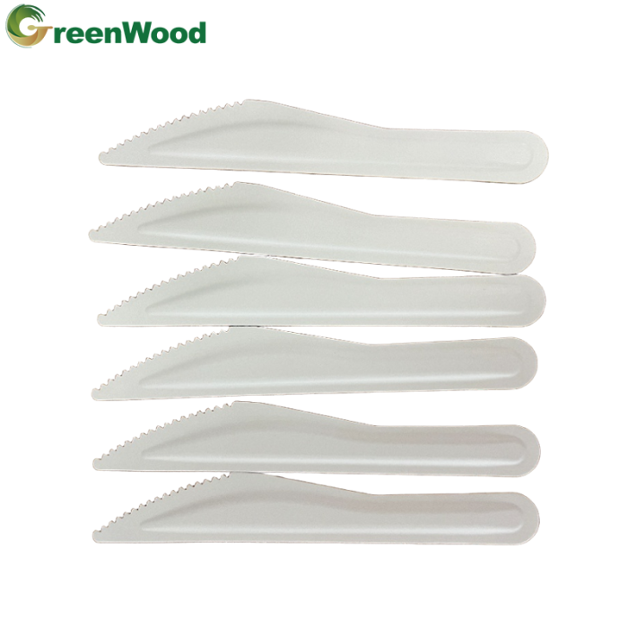 Biodegradable disposable paper tableware and knives for restaurants and parties