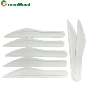 Biodegradable disposable paper tableware and knives for restaurants and parties