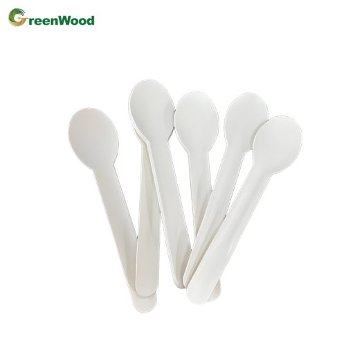 Environmentally friendly tableware, disposable wholesale, food grade spoons, compostable tableware, natural white