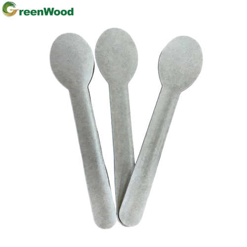 Environmentally friendly disposable compostable tableware, 100% biodegradable and biodegradable tableware spoon