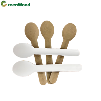 Environmentally friendly disposable compostable tableware, 100% biodegradable and biodegradable tableware spoon