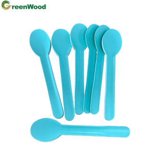 Wholesale biodegradable paper spoons, environmentally friendly disposable paper spoons, disposable paper spoons, customizable colors