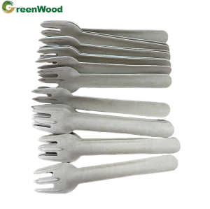 Customized disposable biodegradable and compostable paper tableware, fiber pulp fork tableware