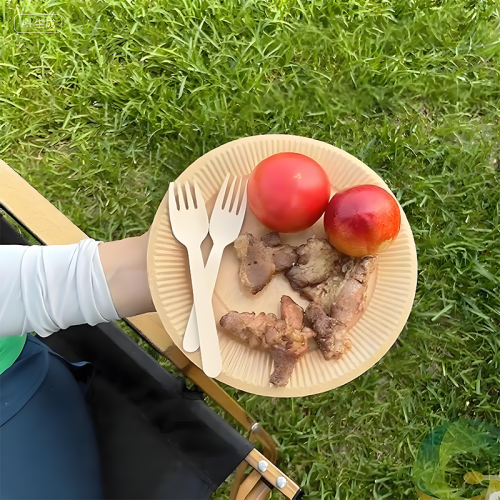 Pulp tableware is biodegradable, compostable, disposable tableware, disposable fork
