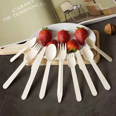 Pulp tableware is biodegradable, compostable, disposable tableware, disposable fork
