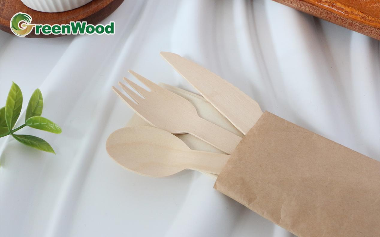 Disposable Birchwood Cutlery Set
