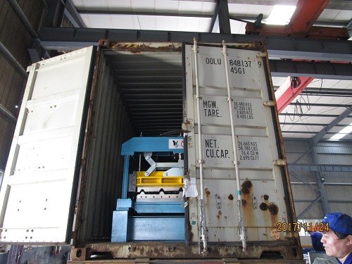 Two containers for Metal roof roll forming machine to Egypt