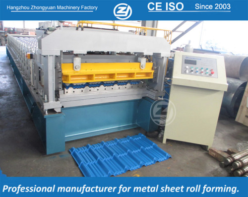 Rollo de teja de metrocopo de aluminio personalizado estándar europeo que forma la máquina manuafaturer con sistema de calidad ISO | ZHANGYUAN