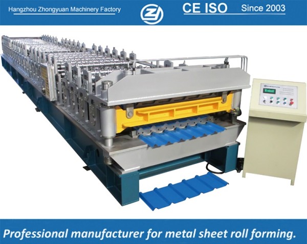 Estándar europeo personalizado rollo de doble capa que forma la máquina para manuafaturer hoja trapezoidal con sistema de calidad ISO | ZHANGYUAN